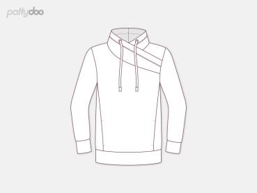 Schnittmuster Jim Wickelkragen-Sweatshirt by pattydoo